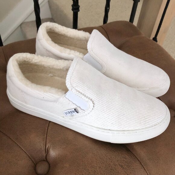 J.Crew Factory Corduroy Slip-on sneakers with Sherpa Lining - Picture 4 of 4